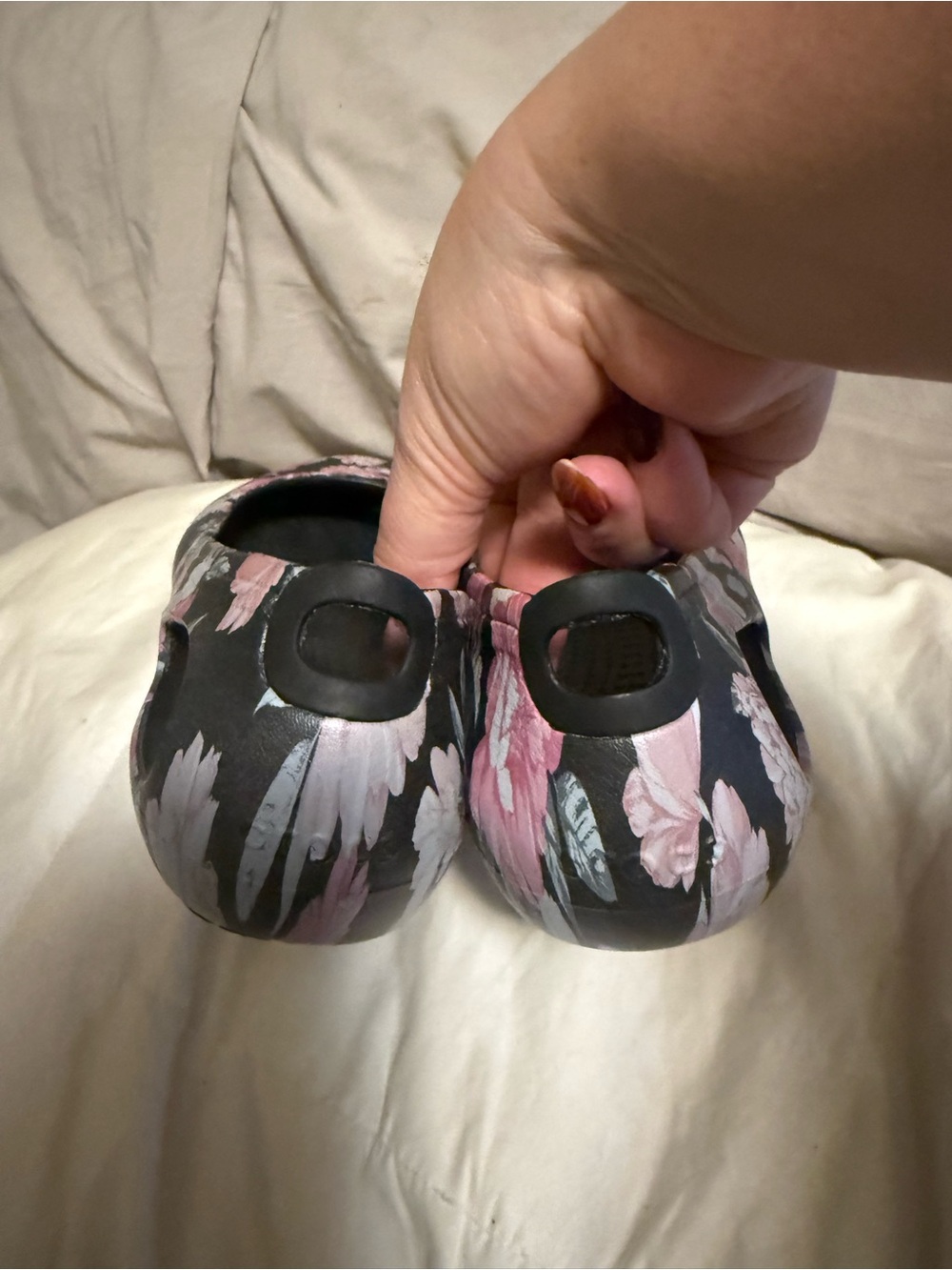 CROCS KADEE PURPLE SEASONAL PRINTED Women’s Floral Ballet Flat Slip-On - Picture 3 of 7